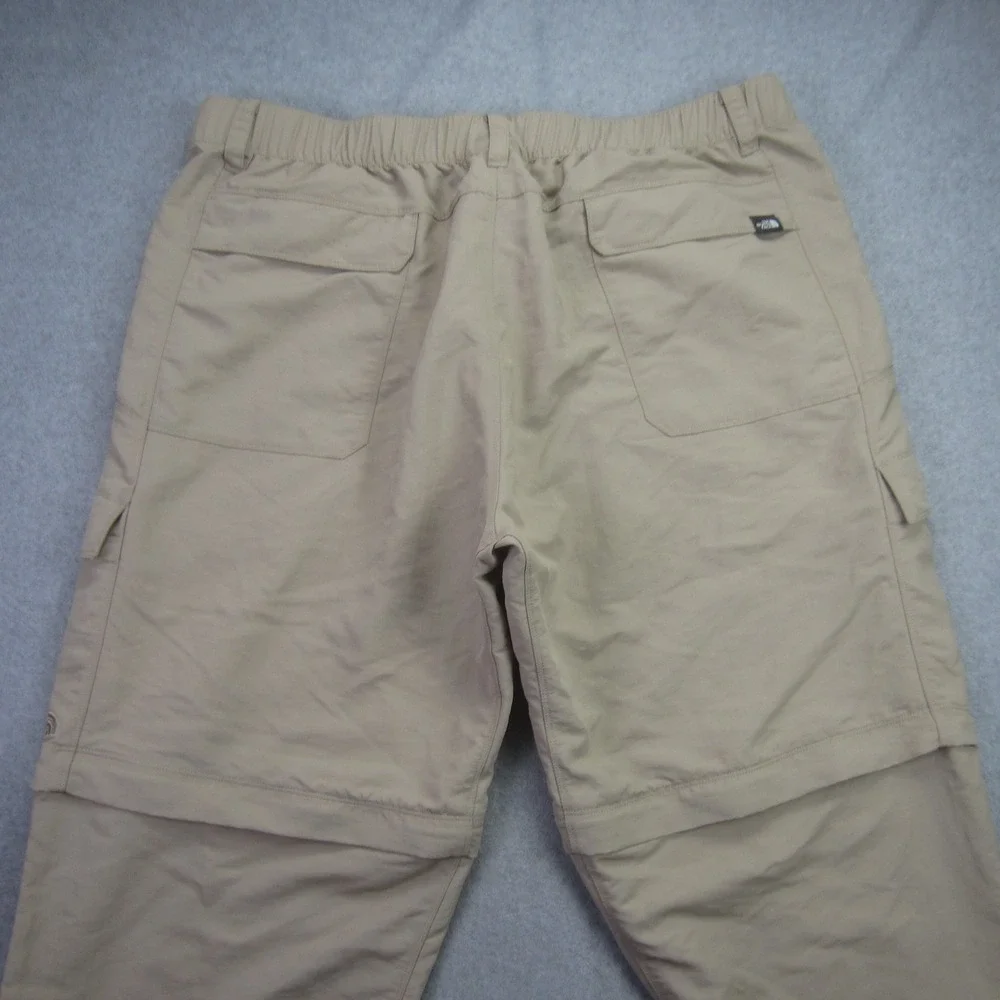 The North Face Pants Mens XXL Khaki Tan Convertible Nylon Zip‎ Ankle Hiking